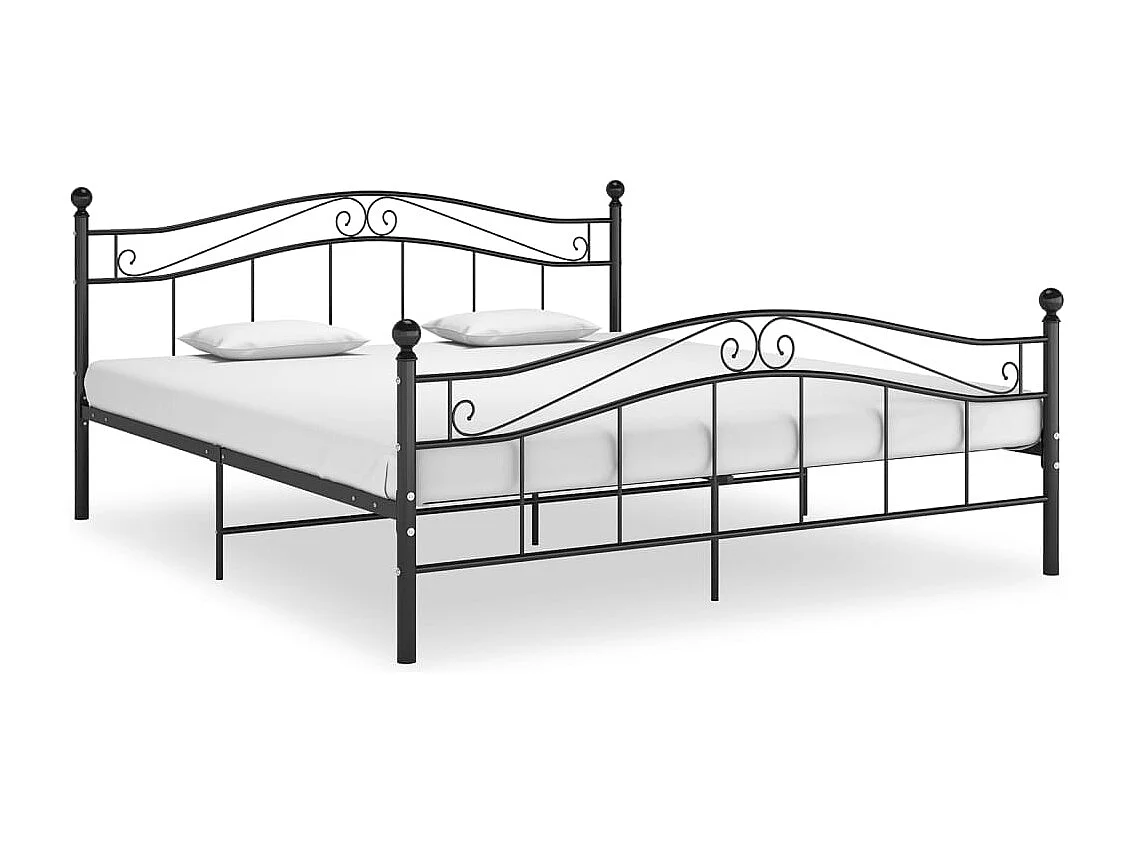 Bedframe metaal zwart 180x200 cm