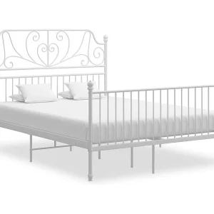 Bedframe metaal wit 140×200 cm Bedframe metaal wit 140×200 cm