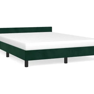Bedframe zonder matras 140×200 cm fluweel donkergroen Bedframe zonder matras 140×200 cm fluweel donkergroen