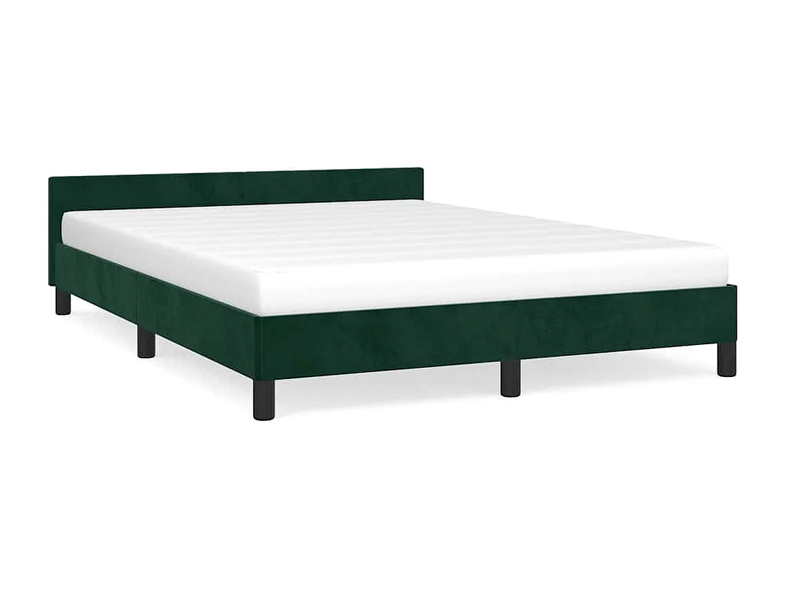 Bedframe zonder matras 140x200 cm fluweel donkergroen