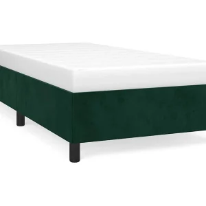 Bedframe zonder matras 100×200 cm fluweel donkergroen Bedframe zonder matras 100×200 cm fluweel donkergroen