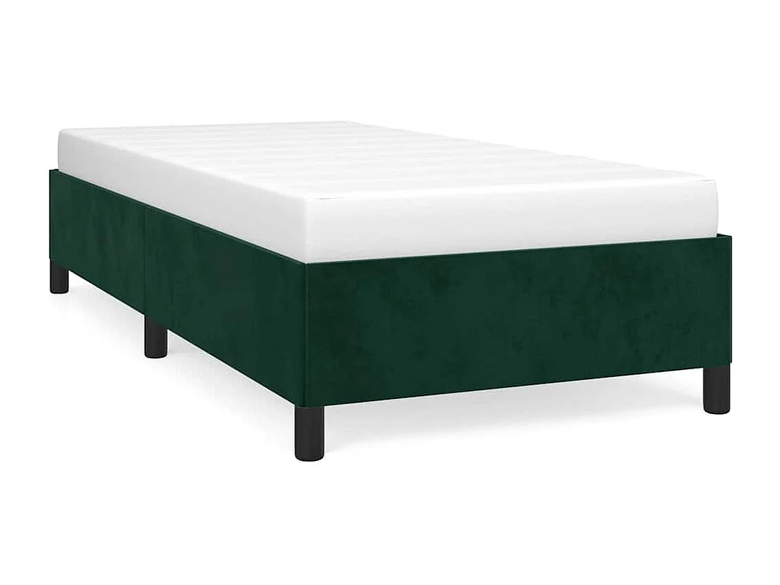 Bedframe zonder matras 100x200 cm fluweel donkergroen