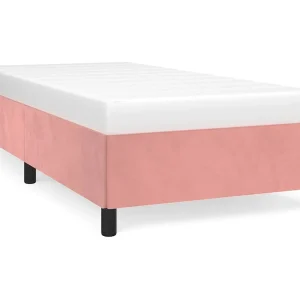 Bedframe fluweel roze 80×200 cm