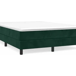 Boxspring bed 140×200 cm fluweel donkergroen Boxspring bed 140×200 cm fluweel donkergroen
