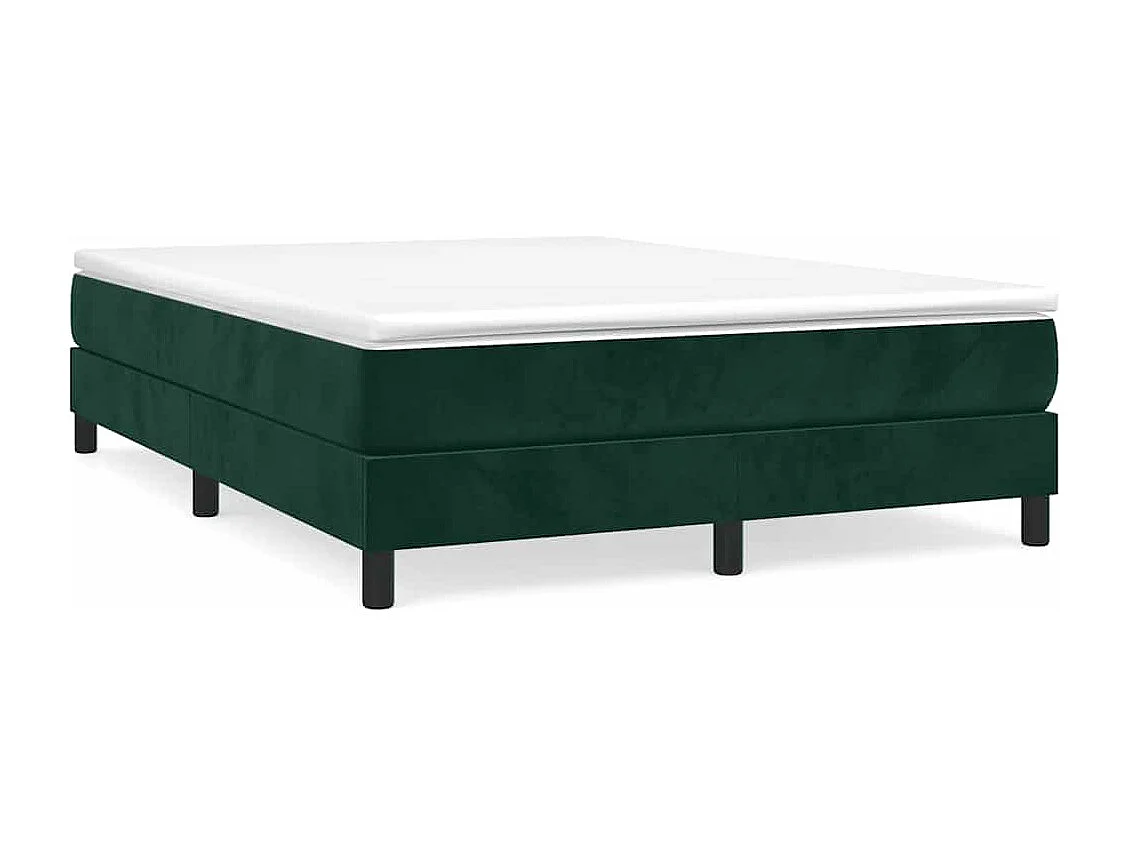 Boxspring bed 140x200 cm fluweel donkergroen