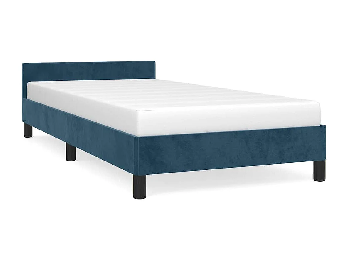 Bedframe zonder matras 80x200 cm fluweel donkerblauw