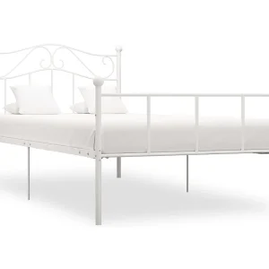 Bedframe metaal wit 90×200 cm