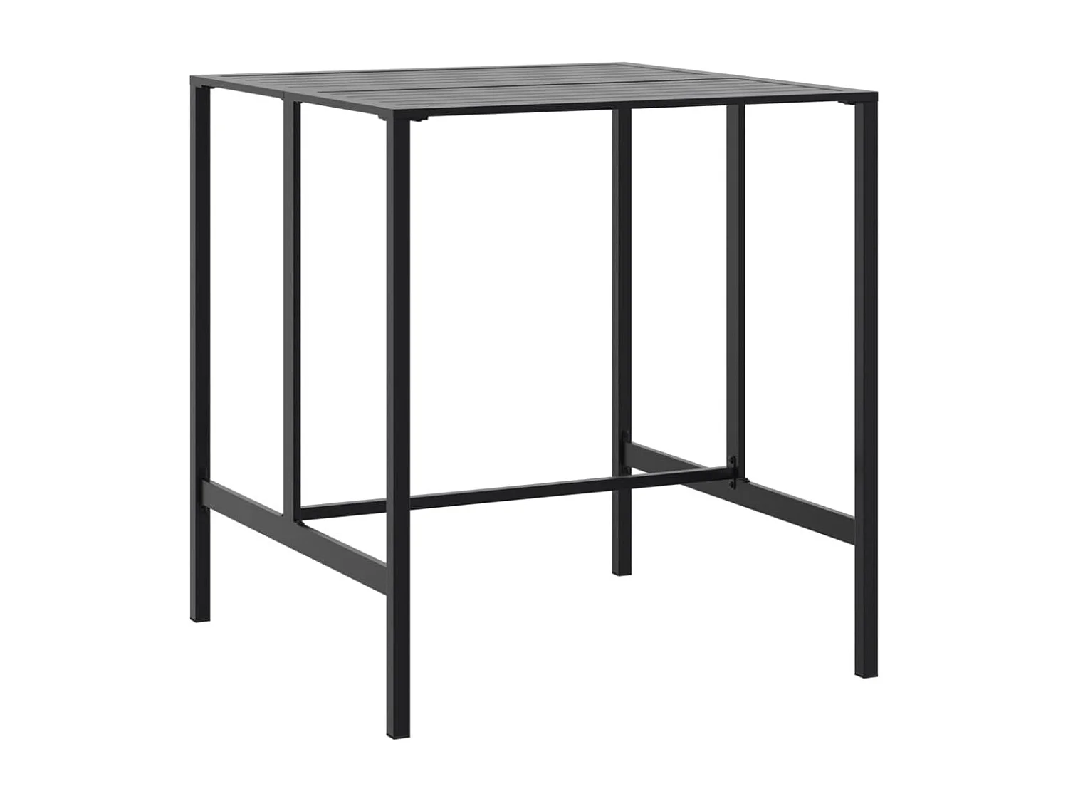 Bartafel 100x100x110 cm gepoedercoat staal zwart