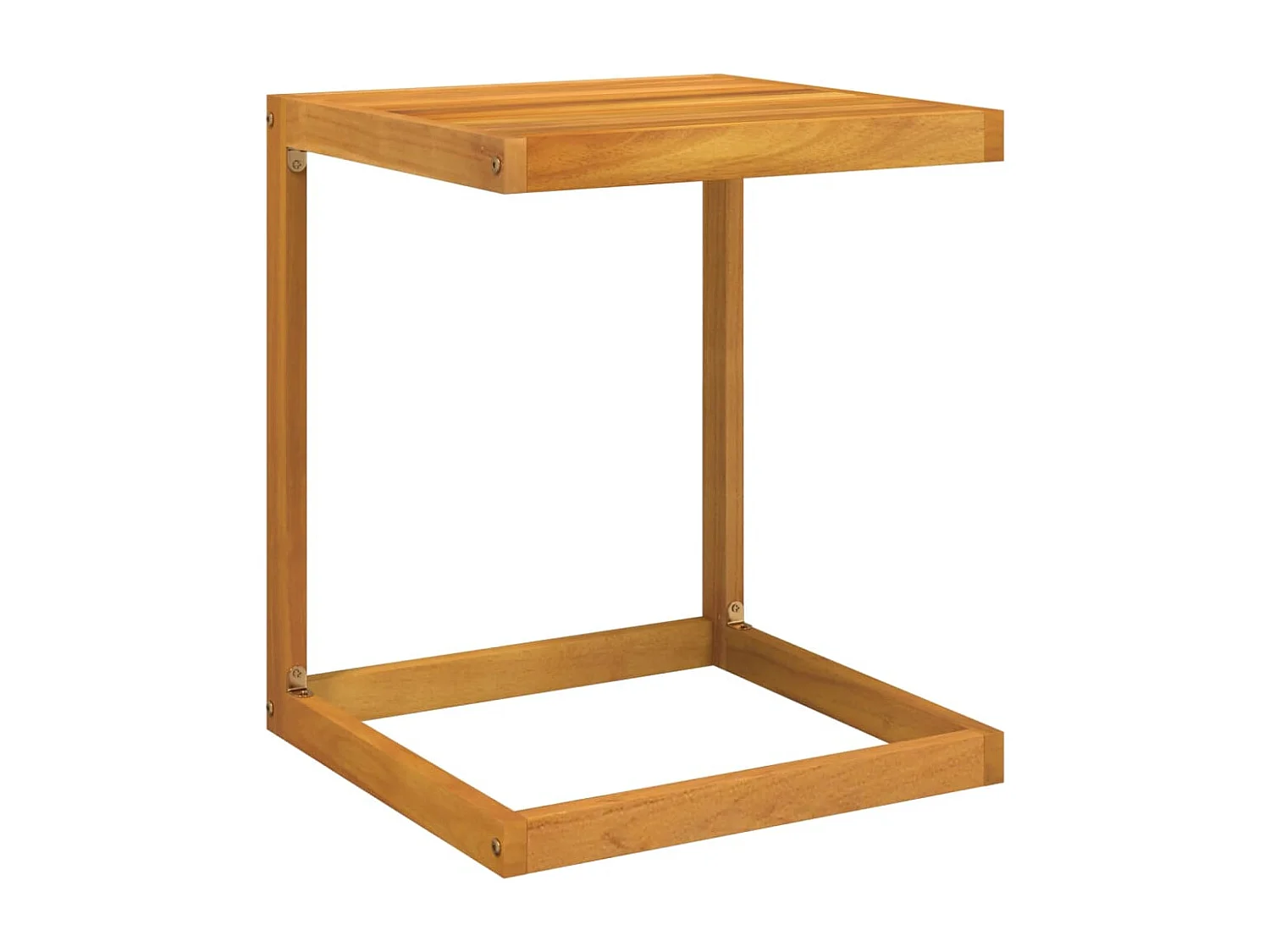 Bijzettafel C-vormig 42x40x50 cm massief acaciahout
