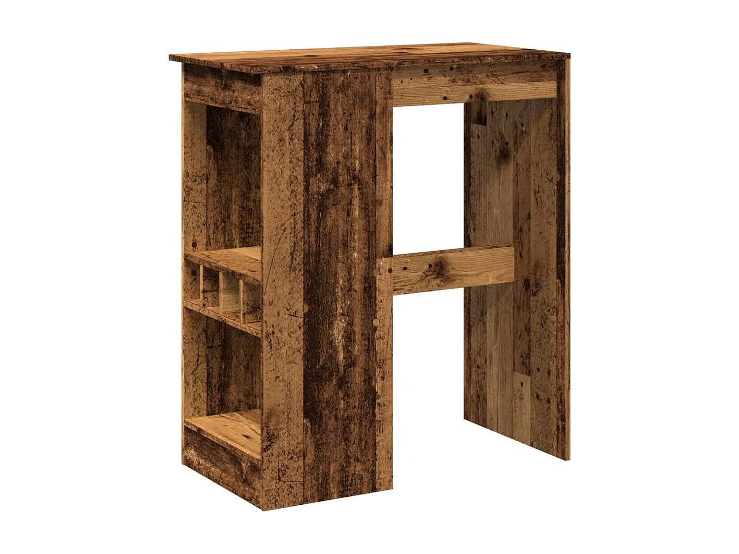 Bartafel met rekken 90x47,5x103,5 cm bewerkt hout oud houtkleur