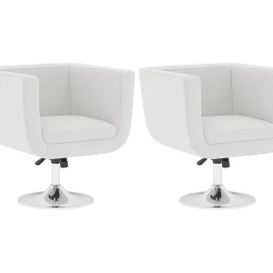 Barstoelen 2 st kunstleer wit