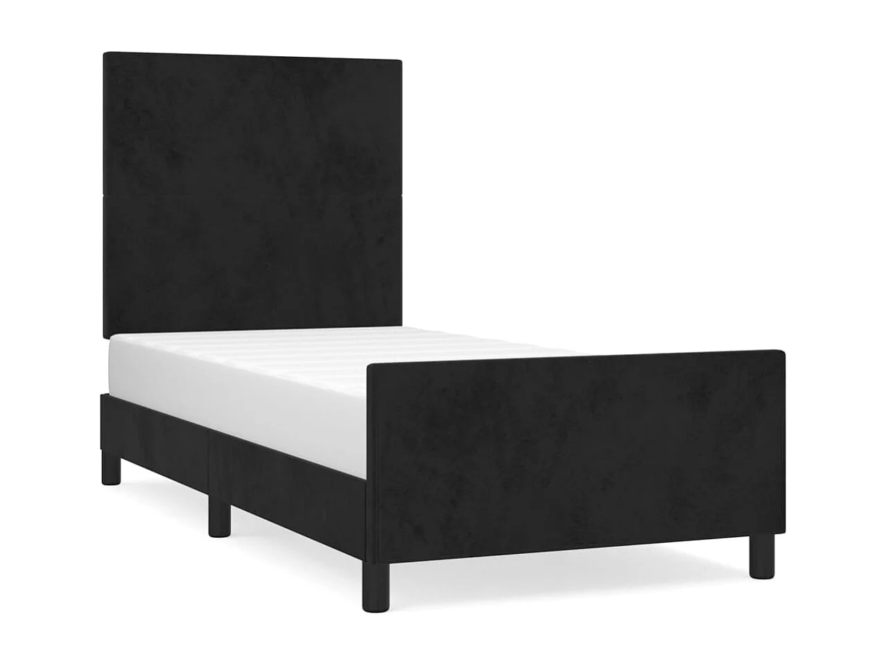 Bedframe zonder matras 100x200 cm fluweel zwart