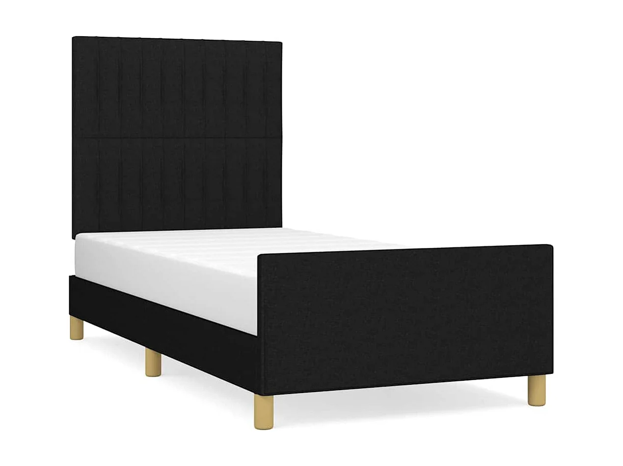 Bedframe zonder matras 90x200 cm stof zwart