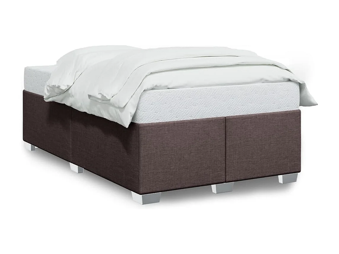 Bedframe zonder matras 120x200 cm stof donkerbruin