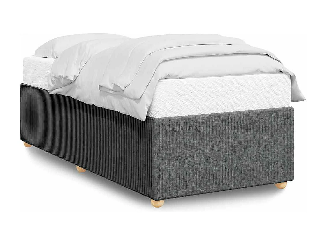 Bedframe zonder matras 90x200 cm stof donkergrijs