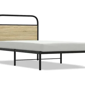 Bedframe zonder matras bewerkt hout sonoma eikenkleur 100x190cm