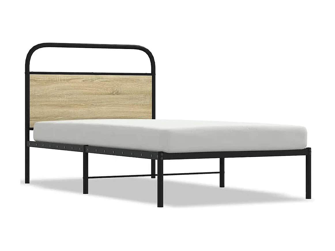 Bedframe zonder matras bewerkt hout sonoma eikenkleur 100x190cm