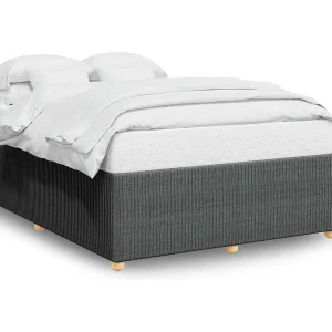 Bedframe zonder matras stof donkergrijs 140×190 cm Bedframe zonder matras stof donkergrijs 140×190 cm