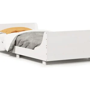 Bedframe zonder matras massief grenenhout wit 140×200 cm Bedframe zonder matras massief grenenhout wit 140×200 cm