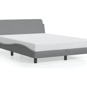 Bedframe "Dover" stof lichtgrijs 140×190 cm Bedframe "Dover" stof lichtgrijs 140×190 cm