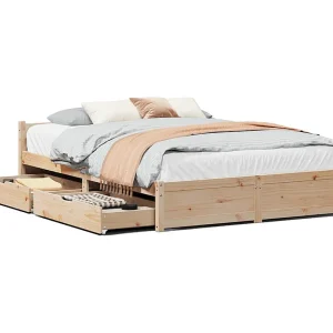 Bedframe zonder matras massief grenenhout 135×190 cm Bedframe zonder matras massief grenenhout 135×190 cm