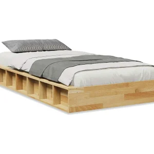 Bedframe zonder matras 90×190 cm massief hout eiken Bedframe zonder matras 90×190 cm massief hout eiken