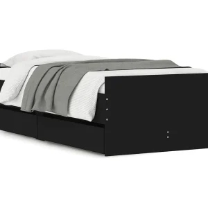 Bedframe met lades zwart 90×190 cm Bedframe met lades zwart 90×190 cm