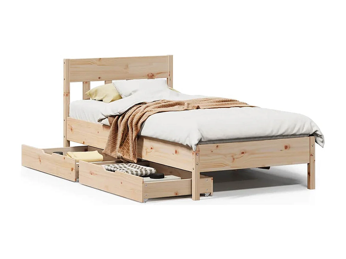Bedframe zonder matras massief grenenhout 90x190 cm