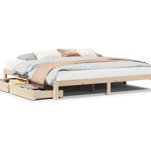 Bedframe met lades massief grenenhout 180×200 cm Bedframe met lades massief grenenhout 180×200 cm
