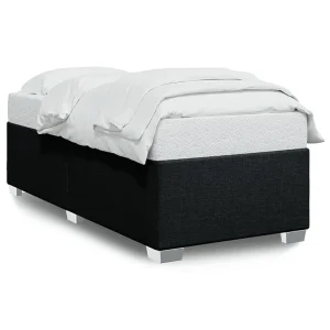 Bedframe zonder matras 100×200 cm stof zwart Bedframe zonder matras 100×200 cm stof zwart