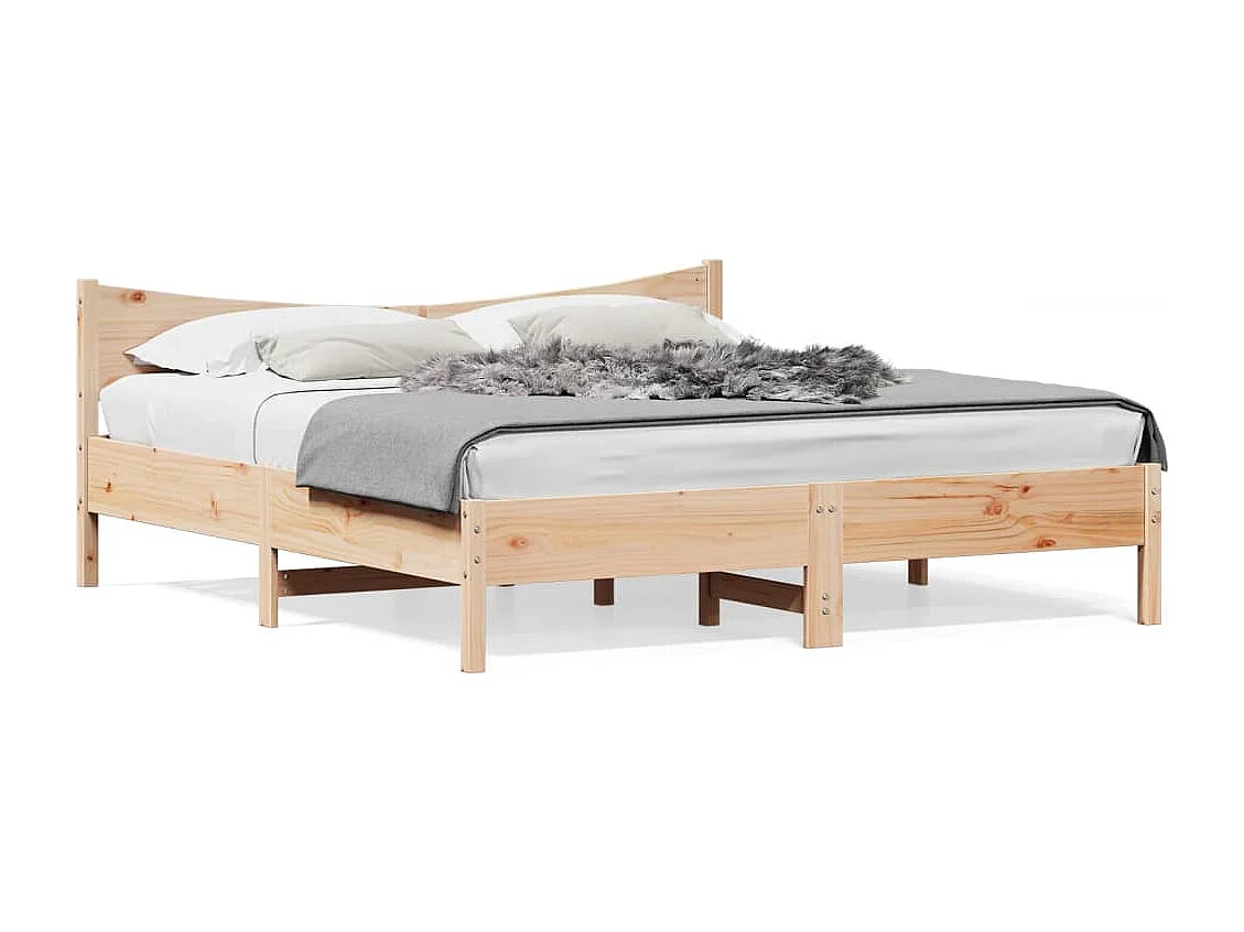 Bedframe zonder matras massief grenenhout 180x200 cm