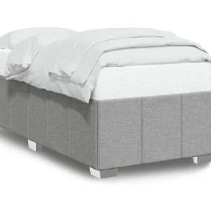 Bedframe zonder matras 90×200 cm stof lichtgrijs Bedframe zonder matras 90×200 cm stof lichtgrijs