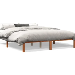 Bedframe zonder matras massief grenenhout wasbruin 160×200 cm Bedframe zonder matras massief grenenhout wasbruin 160×200 cm