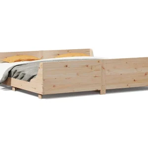 Bedframe zonder matras massief grenenhout 200×200 cm Bedframe zonder matras massief grenenhout 200×200 cm