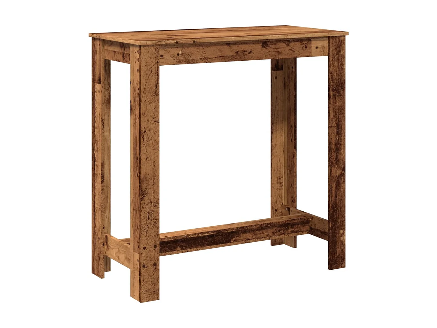 Bartafel 102x50x103,5 cm bewerkt hout oud houtkleurig