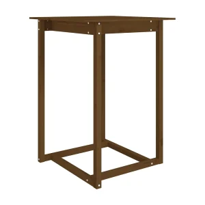 Bartafel 80x80x110 cm massief grenenhout honingbruin