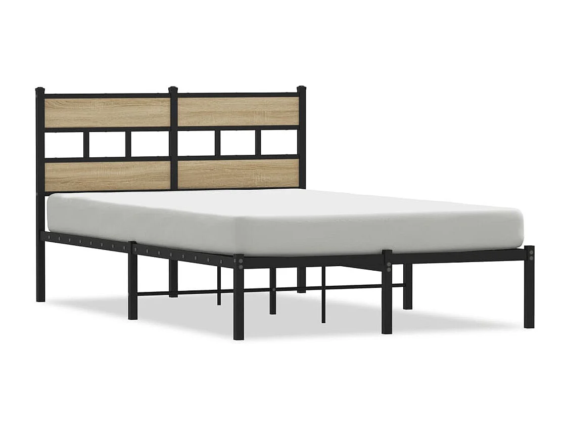 Bedframe zonder matras metaal sonoma eikenkleurig 120x200 cm