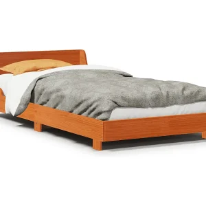 Bedframe zonder matras massief grenenhout wasbruin 100×200 cm Bedframe zonder matras massief grenenhout wasbruin 100×200 cm