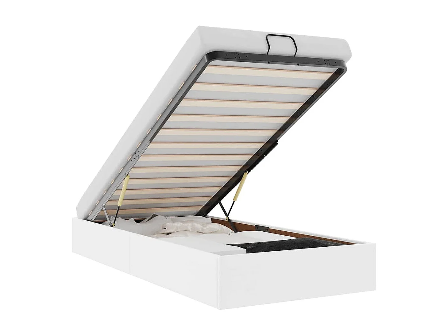 Bedframe zonder matras 100x200 cm kunstleer wit