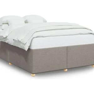 Bedframe zonder matras stof taupe 140×200 cm Bedframe zonder matras stof taupe 140×200 cm