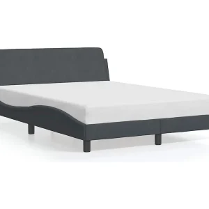 Bedframe "Dover" 140×190 cm fluweel donkergrijs Bedframe "Dover" 140×190 cm fluweel donkergrijs