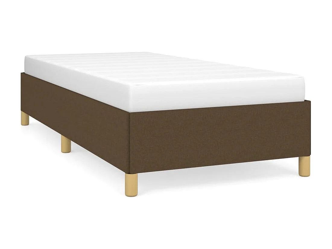 Bedframe zonder matras 90x200 cm stof donkerbruin