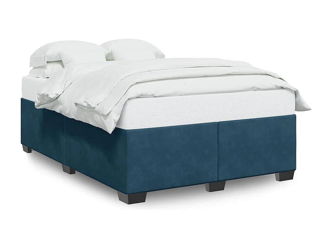 Bedframe fluweel blauw 160x200 cm