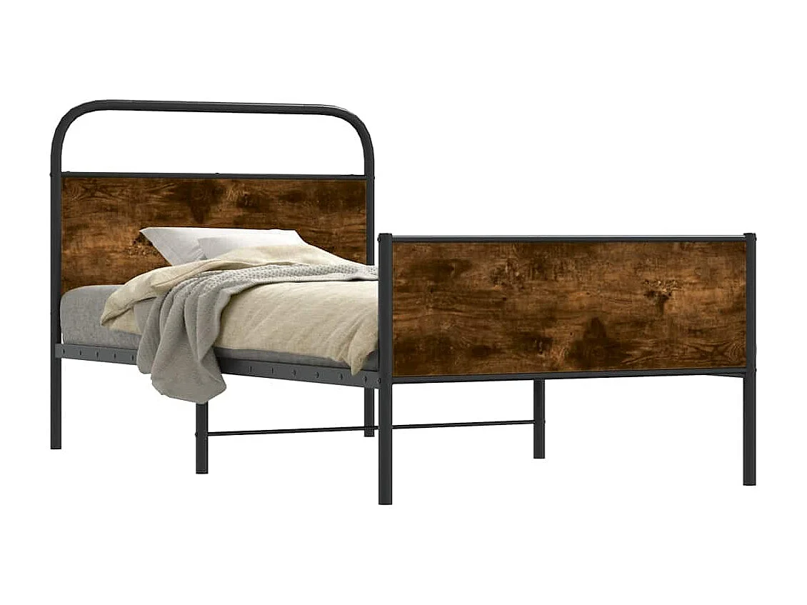 Bedframe zonder matras bewerkt hout sonoma eikenkleur 107x203cm