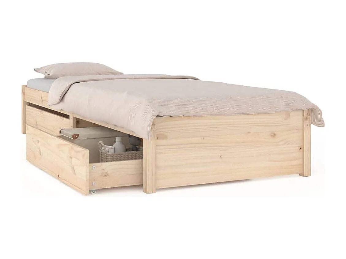 Bedframe met lades 75x190 cm