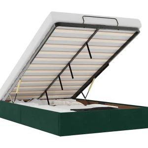 Bedframe zonder matras 120×190 cm fluweel donkergroen Bedframe zonder matras 120×190 cm fluweel donkergroen