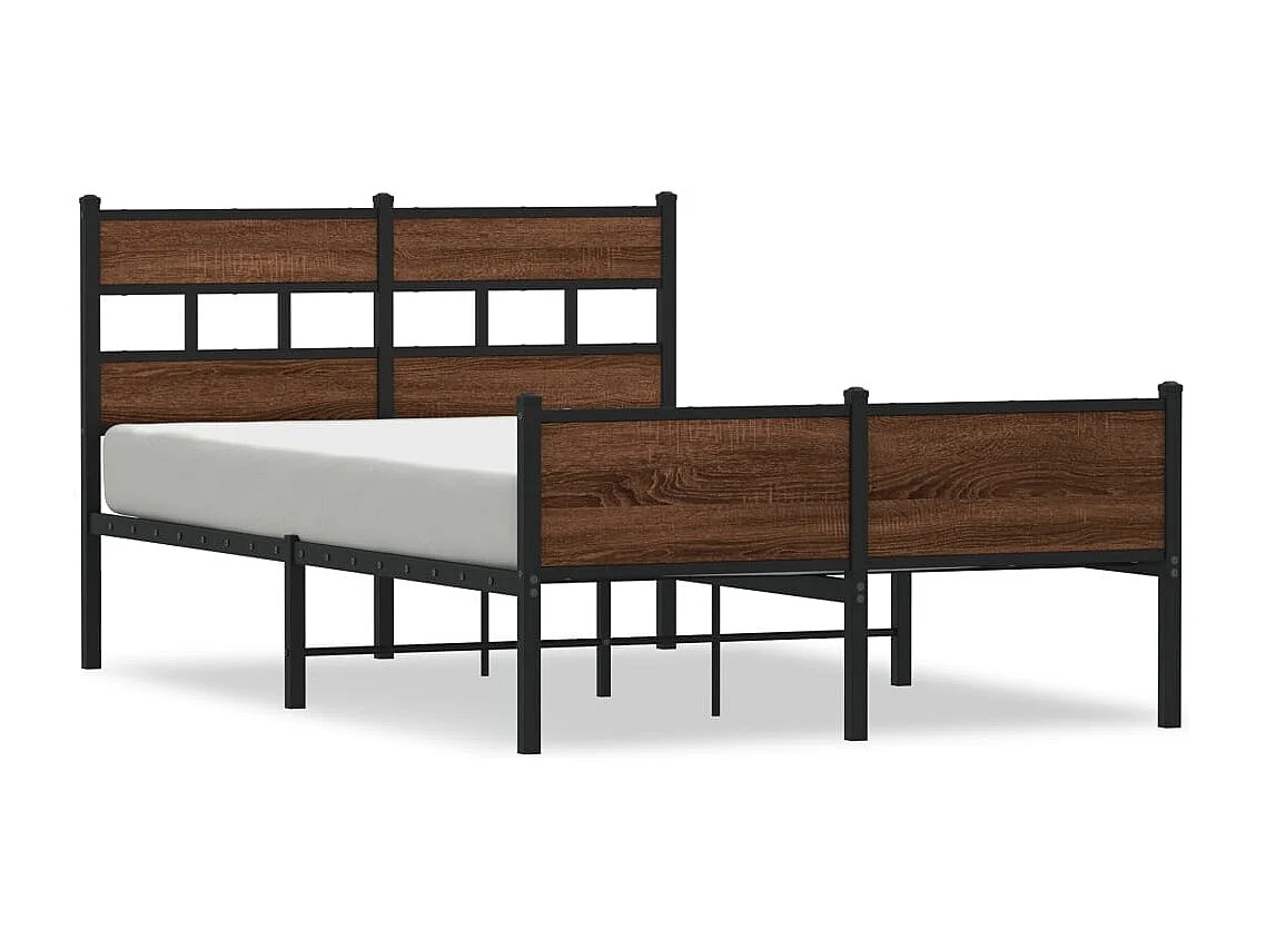Bedframe zonder matras bewerkt hout bruin eikenkleur 120x190 cm