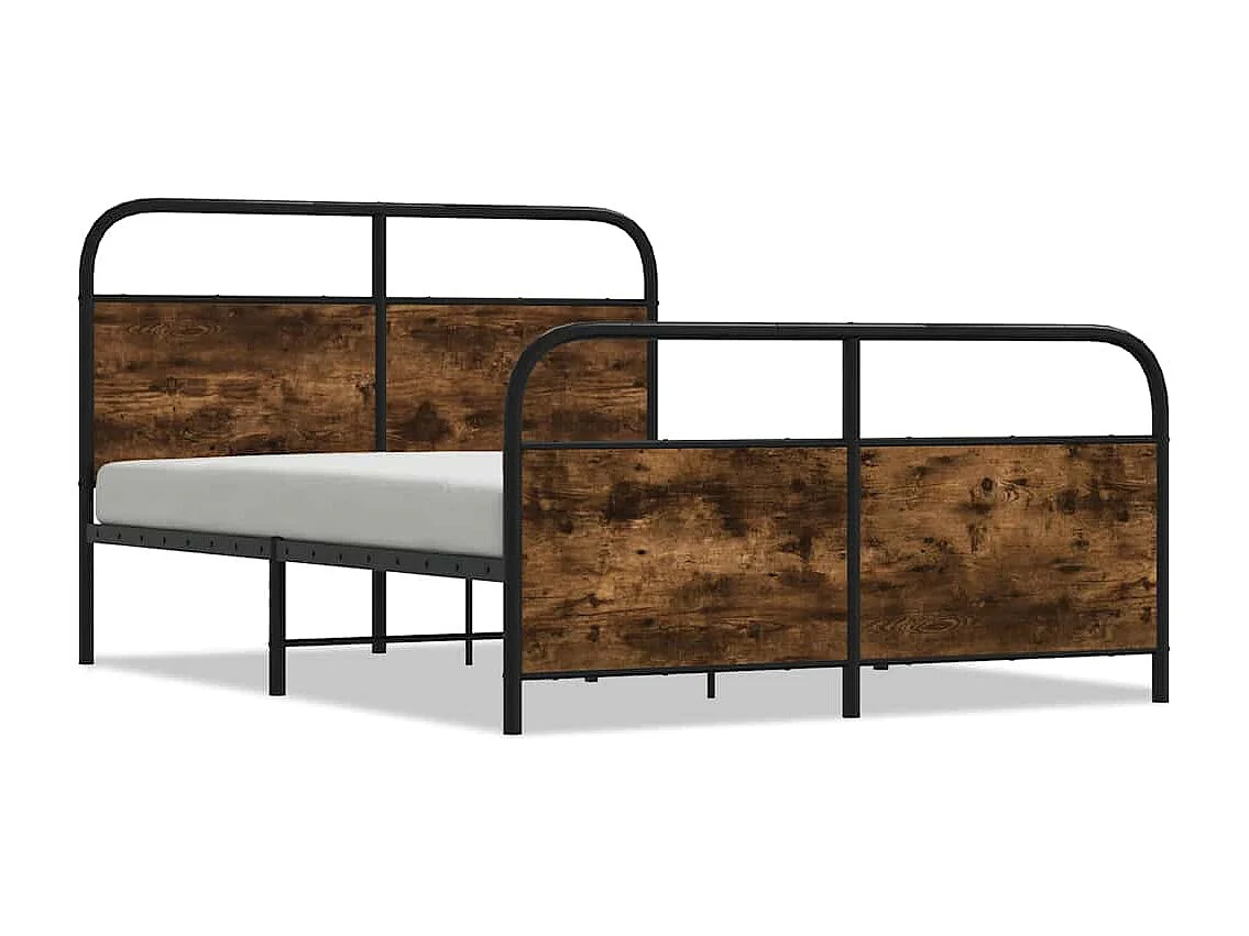 Bedframe zonder matras bewerkt hout gerookt eiken 120x200 cm