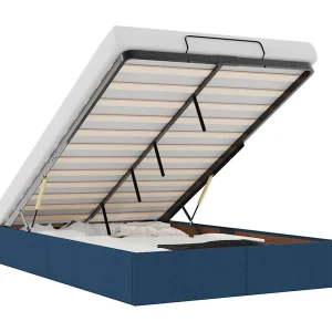 Bedframe zonder matras 120×200 cm stof blauw Bedframe zonder matras 120×200 cm stof blauw