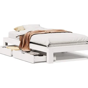 Bedframe zonder matras massief grenenhout wit 90×190 cm Bedframe zonder matras massief grenenhout wit 90×190 cm